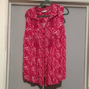 Women's Sleeveless Pink Top